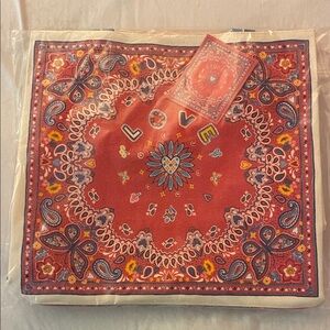 NWT Brighton Red Paisley Bandana Tote